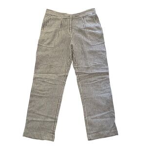 Laundry by Shelli Segal Blue and White Striped Wide Leg Pants Women’s 8